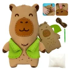 Boneco Brinquedo Educativo Costura Infantil De Capivara