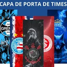 Capa de Porta Decoração de Nataln Time Casa Tecido Sublimado Veste C/Elástico 0,85x2,10m