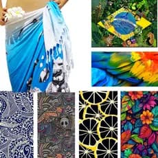 Canga Estampada para Praia Verão 2026 Bandeira Olho Grego Filtro dos Sonhos Coruja Poliéster Dry