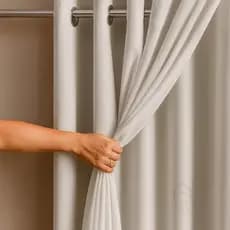 Cortina de Voil com Forro de Microfibra 4,00m x 2,60m – Elegância e Caimento Perfeito para Sua Casa