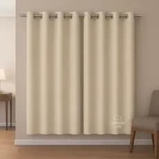 Cortina Blackout PVC com Tecido Voil Xadrez 2,80x1,80m – Elegância, Proteção Solar Total
