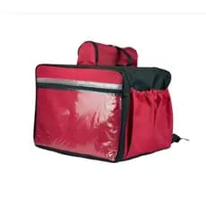 Bag Mochila Térmica Completa Com Isopor 45 Litros Motoboy Delivery Ifood Pizza Marmita Vermelha ou Preta