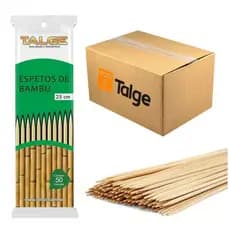 Espetinho Palito De Bambu Para Churrasco Petisco Ifood 25cm Pacote Caixa Com 5000 Unidades