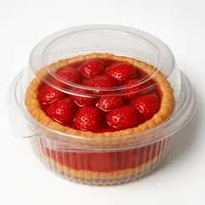Embalagem Redonda Doces e Salgados Cristal  P642 Brigadeiro Bolo Ifood Delivery Festa Lembrancinha 300Un