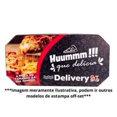 Caixa Para Pizza Trem Delivery Ifood Festas Impressão Fotográfica Off-Set Reforçada C/25 Unidades