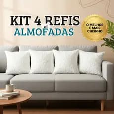 Enchimento Almofada kit com 4   50x 50 Premium. Super Cheias. Entrega Rápida.