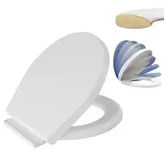 Assento Sanitário Oval Almofadado Soft Close Click Astra Branco Mais Conforto