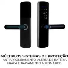 Fechadura Digital Inteligente  Biometria Cartão de aproximação Fácil Instalar Envio Rápido