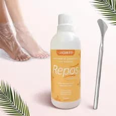 Kit Spa dos Pés Repos Copaíba Amaciante Calos calosidade e Cutículas 150ml + Espátula 222 inox + 6 Botinhas
