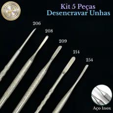 Kit 5 pcs Espátula Bisturi Goiva 206 208 209 214 254 Nuclear Formão pedicure podóloga desencravar remover unha encravada
