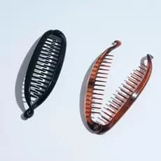 Kit 3 Bananas Prendedores Para Cabelo Penteado Presilhas Cor Preta Grampo de Cabelo de Peixe/plastico（16cm）