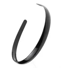 Arquinho Tiara Lisa Preta 3-6unid 1.2cm Plástico Unisex Everyday Wear Para Cabelos Curto & Longo