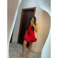 Vestido Femenino, vestido de verão, vestido de Natal, vestido de babado para Natal, vestido de festa