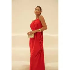 Vestido Femenino, vestido elegante, vestido longo, vermelho, costas nuas