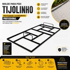 Forma Modeladora Modelo Tijolinho Para Calçada Piso Parede 60cm x 30cm