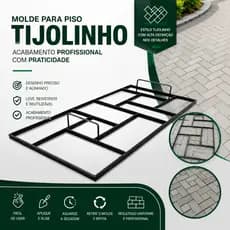 Forma Imitação De Tijolinho Para Estampar No Concreto 60cm x 30cm