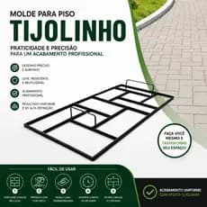 Molde Concreto Forma Piso Tijolo  Cimento 30cm x60cm  Jardim Area Externa