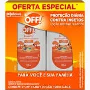 OFF! Family, Loção Repelente de Mosquitos e Insetos, Proteção por até 4h, 2 Unidades de 100ml Cada