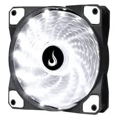 Ventoinha Rise Mode Wind W1 120mm LED Branco 1500 RPM Silenciosa Dual Connector