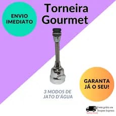 Bico de Torneira Chuveirinho Gourmet Arejador 3 Jatos Abs Inox 360º