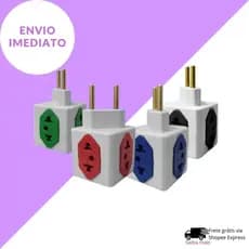Adaptador Tomada Cubo 4 Entradas Benjamin | Bivolt e 20 A | Ideal para Eletrodomésticos