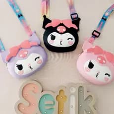 Bolsa Infantil Silicone Boneca Kawaii Estilo Cute Transversal Ombro Menina Alça Ajustável