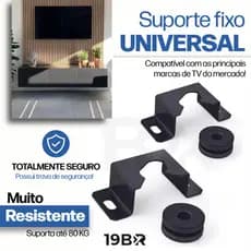 Suporte TV Universal Fixo – LED, LCD e Plasma | 10” a 84” | Até 80kg