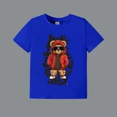Camiseta Infantil Masculino Menino Verão Vários Modelos e Cores Urso Jaqueta