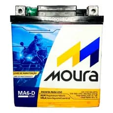MA6D - Bateria Moura 6 Amperes - Honda Elite 125 2023
