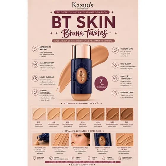 BASE LÍQUIDA BT SKIN - BRUNA TAVARES