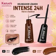 INTENSE 24H DELINEADOR LÍQUIDO RK BY KISS – PRETO E MARROM | KAZUO’S COSMÉTICOS