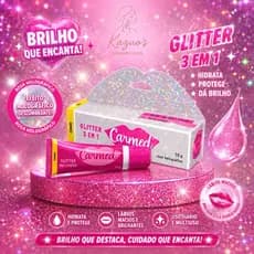 CARMED GLITTER | HIDRATANTE LABIAL COM BRILHO | KAZUO’S COSMÉTICOS