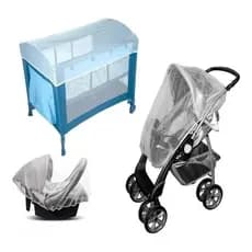 Mosquiteiro de Carrinho, Mosquiteiro com elástico, Mosquiteiro para bebê conforto, Mosquiteiro para cadeirinha