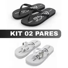 kit 2 Chinelo Masculino Coca-Cola com Sola Antiderrapante em EVA