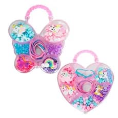 Kit Silicone Biju Collection Plus Miçangas Para Montar Pulseiras Coloridas Unicornio