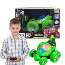 Carrinho De Controle Remoto 4X4 Base Giratória Iluminado Recarregável