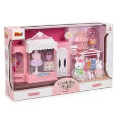 Coleção Brinquedo Casinha Feliz Boutique Playset Com Bonecas