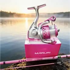 KIT PESCA COR DE ROSA PRA MENINA MULHER COMPLETO VARA E MOLINETE COM LINHA