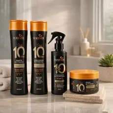 Kit Capilar Top 10 Mahair Shampoo Condicionador Máscara Capilar e Spray Capilar - Promoção!