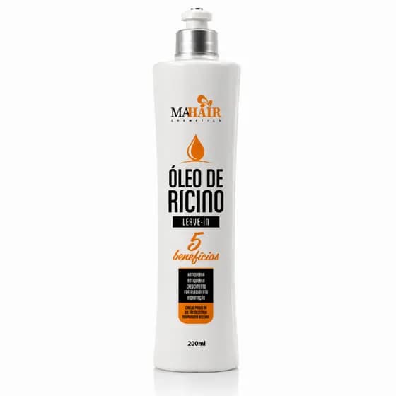 Creme de Pentear Finalizador Óleo de Rícino Hidratação Fortalecimento Mahair - Promoção !