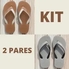 Combo Chinelo Masculino Kit 2 Pares Sandália Masculina Confortável Duradouro Casual Leve Macio