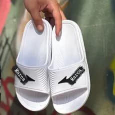 Chinelo Masculino Branco Slide Nuvem Anatómico Esportivo Casual Confortável