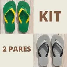 Kit 2 Pares de Chinelo Masculino Confortável Sandália Tira Grossa Macio Leve Dia a Dia