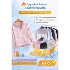 Jaqueta Feminina Leve Corta Vento Secagem Rápida Confortável Dia a Dia Promoção