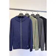 Jaqueta Masculina Leve Respirável de Secagem Rápida UV50+ Leve Corta-Vento com Capuz