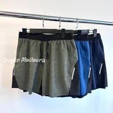 Shorts Esportivos Casuais com Cordão na Cintura Masculinos, Design Fashionable 2 em 1, Adequado para Caminhada, Ciclism