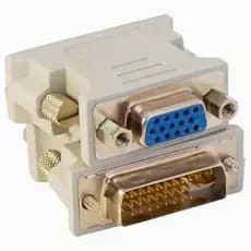 Adaptador DVI-I para VGA 24+5 Macho x Fêmea Branco