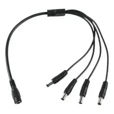 Cabo Divisor P4 1 Macho X 4 Saídas Fêmea Cftv Led 39cm