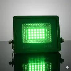 Refletor LED Verde 50W IP66 Bivolt Iluminação Decorativa Externa