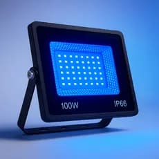 Refletor LED 100W Bivolt IP66 Cores Azul Verde Branco Quente/Frio Luz Negra